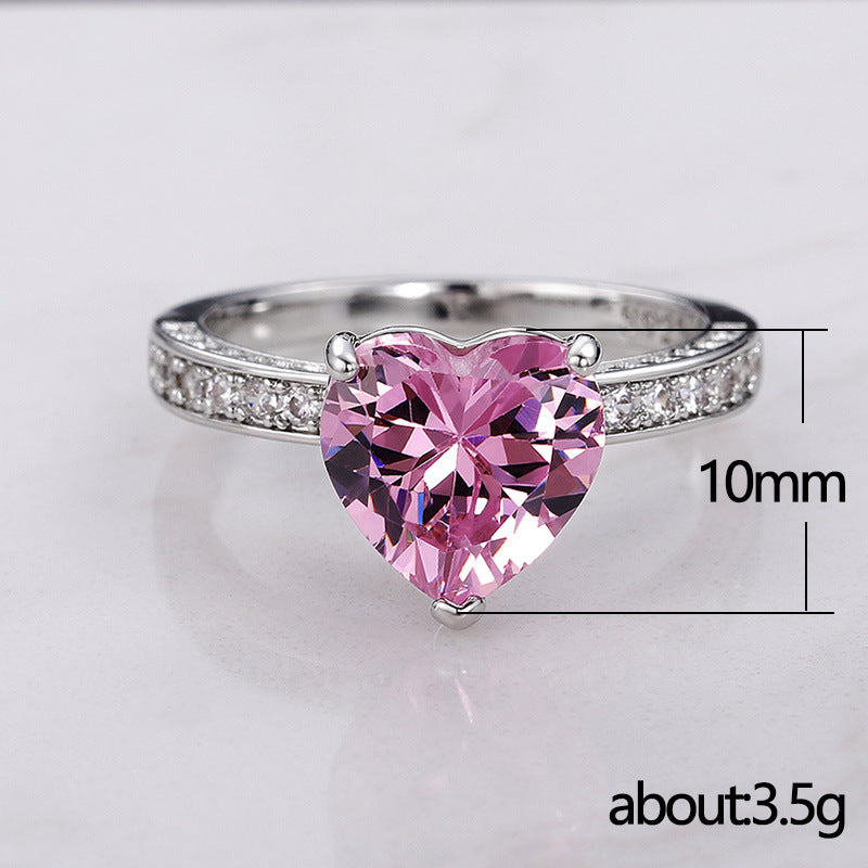 Heart-shaped Zircon Ring