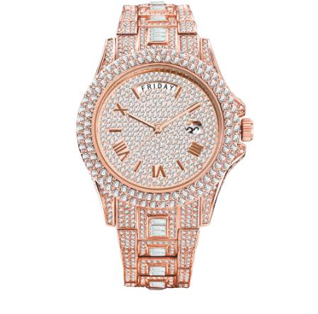 Fully Iced Crystal Watch