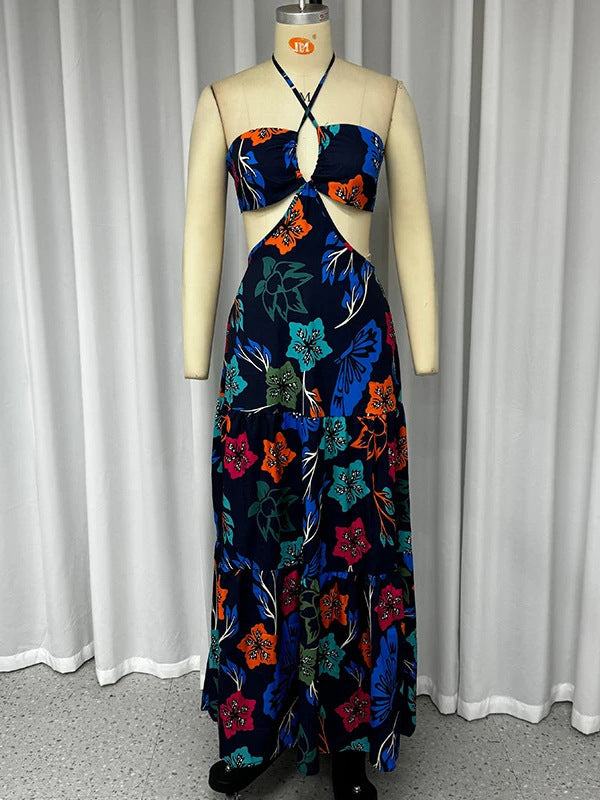 Floral A-Line Long Dress Display