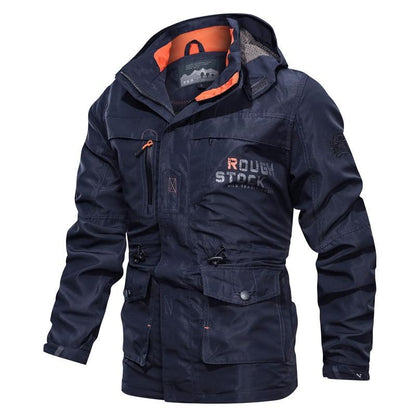 Cross-border men's outdoor hooded jacket