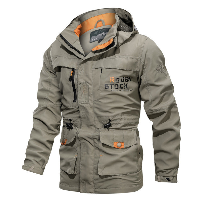 Cross-Border Men's Outdoor Hooded Jacket