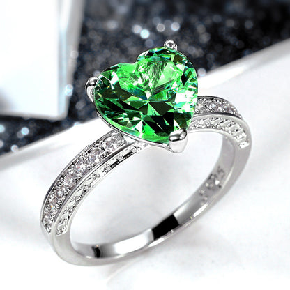 Heart-shaped Zircon Ring