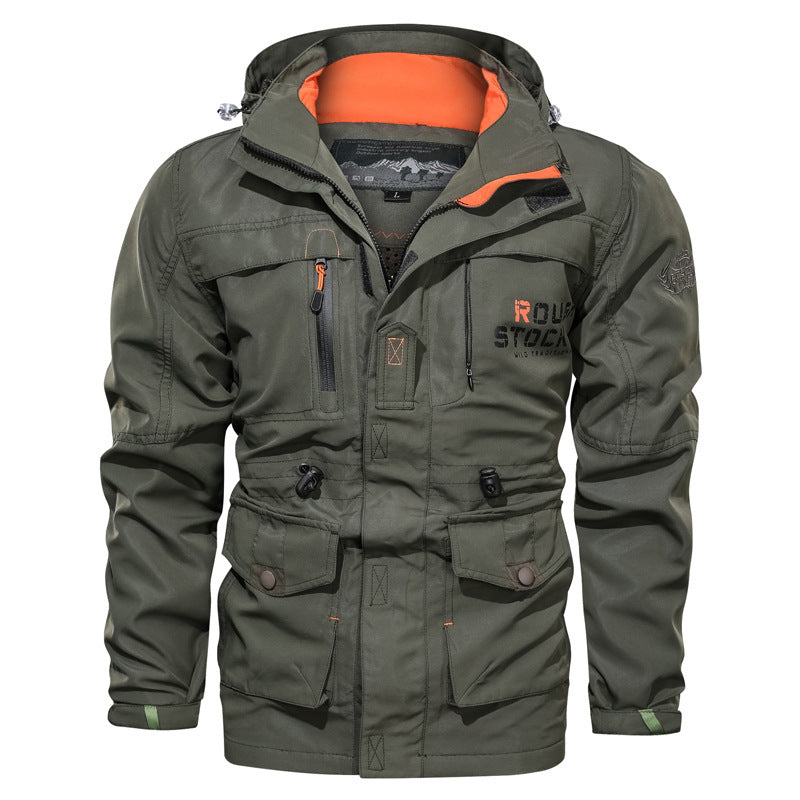 Cross-Border Men's Outdoor Hooded Jacket