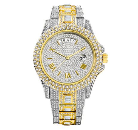 Fully Iced Crystal Watch