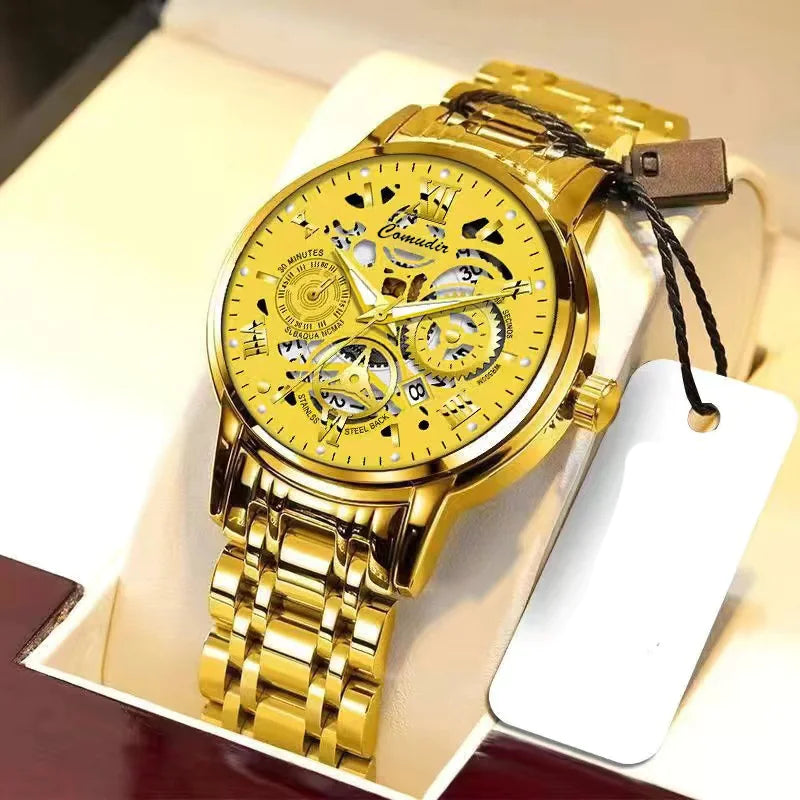 Chronograph Wrist Watch Gold