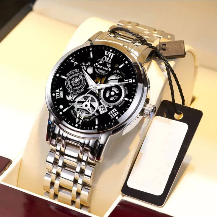 Chronograph Wrist Watch black silver