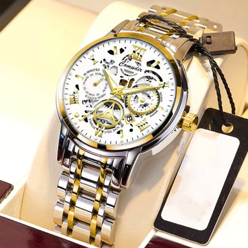 Chronograph Wrist Watch gold silver