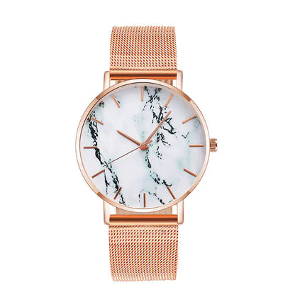 Stylish Rose Gold Band Watch