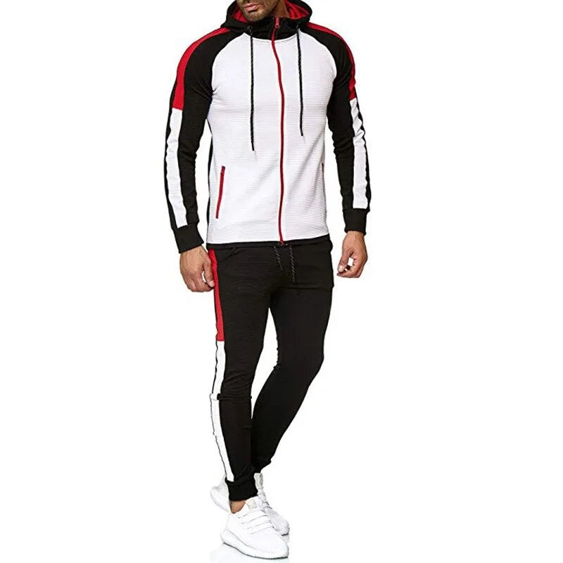 Men's Hoodie Jacket and Pants Tracksuit front