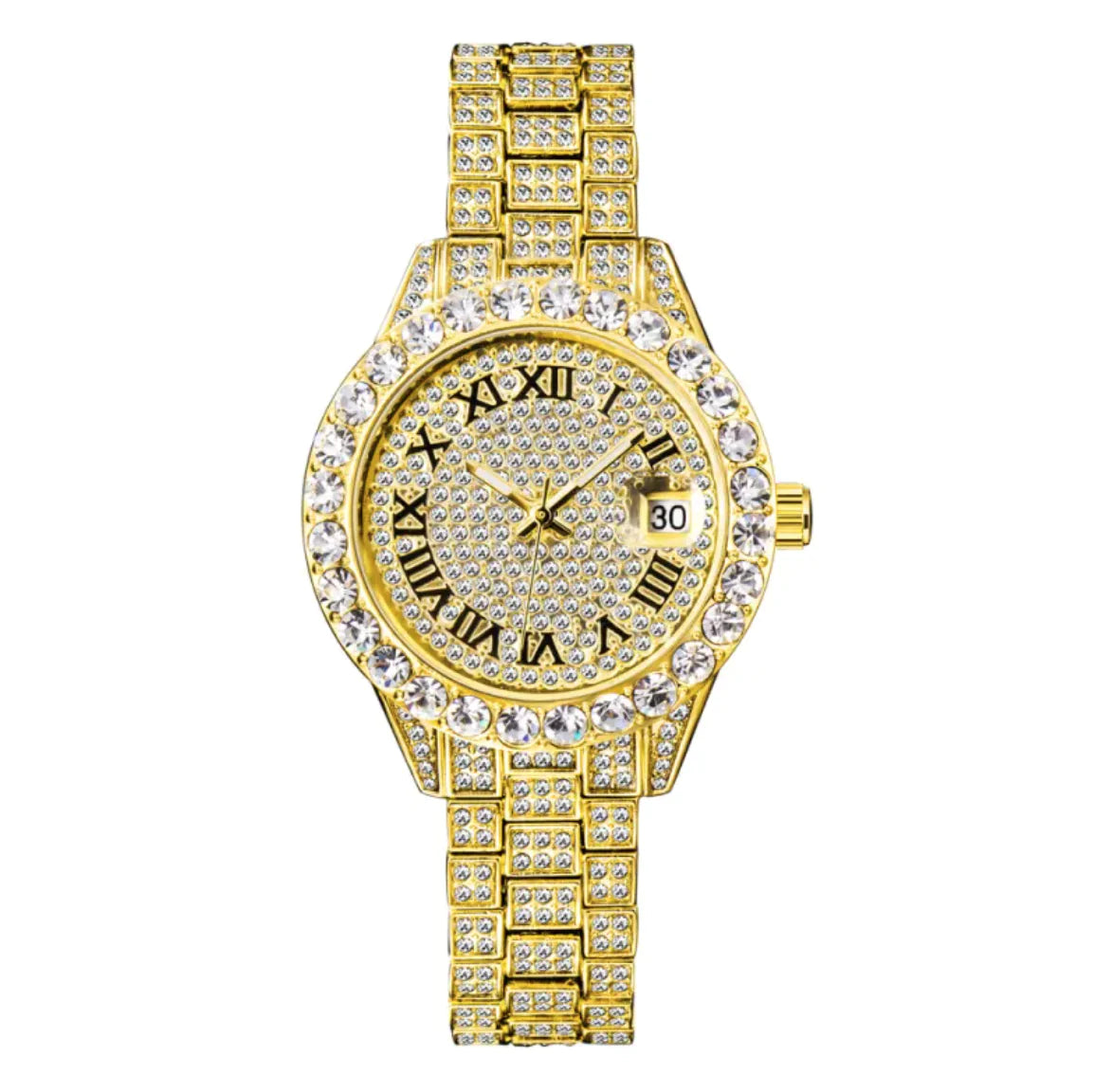 Quartz Luminous Diamond Inlaid Design Watch front