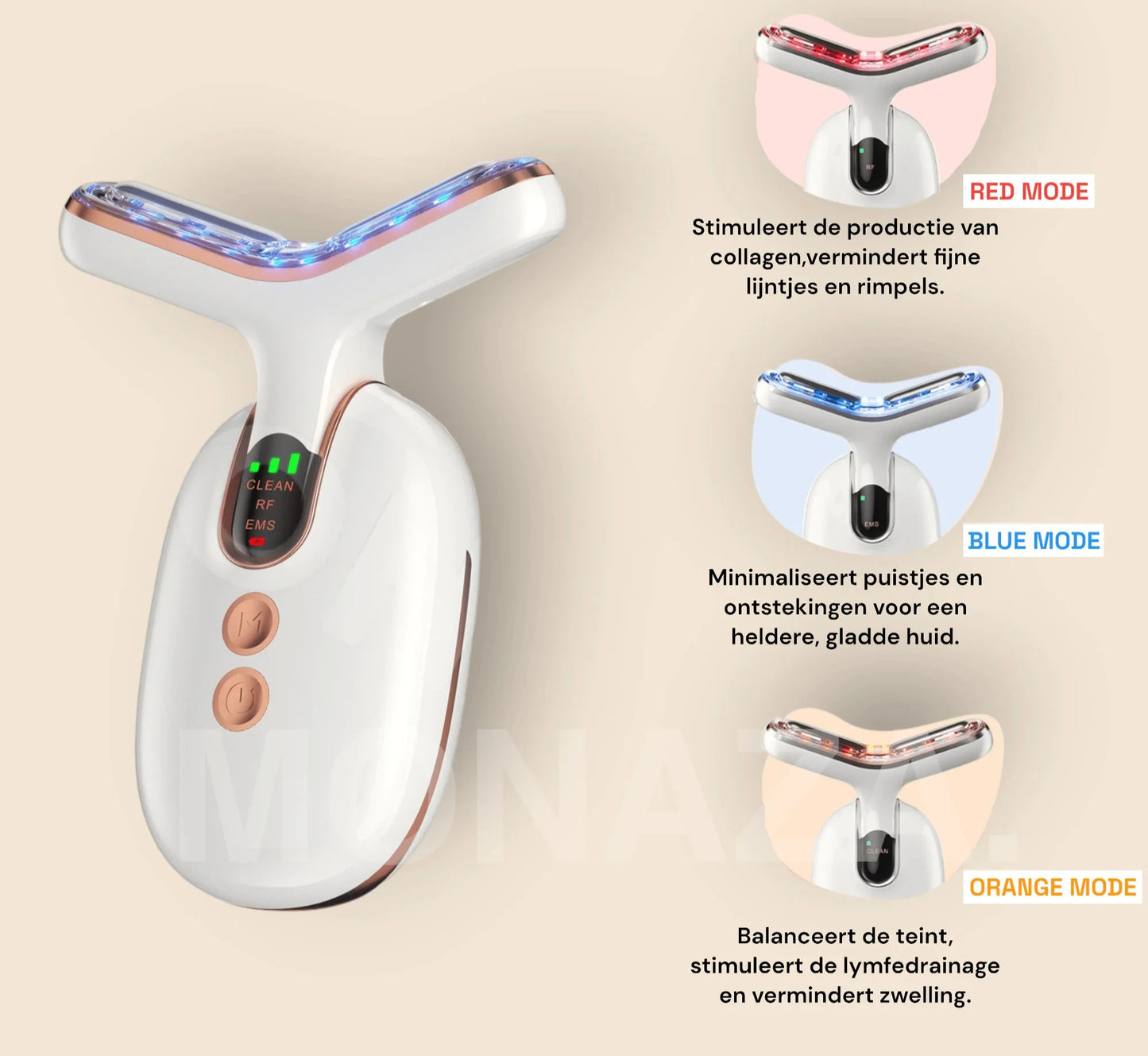 Skin Care Face Massager modes