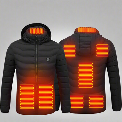 New Heated Jacket Coat USB Electric Jacket Cotton Coat Heater Thermal Clothing Heating Vest Men's Clothes Winter