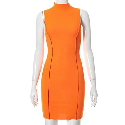 Ribbed Sleeveless Bodycon Summer Dress