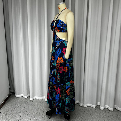 Floral A-Line Long Dress Display 3