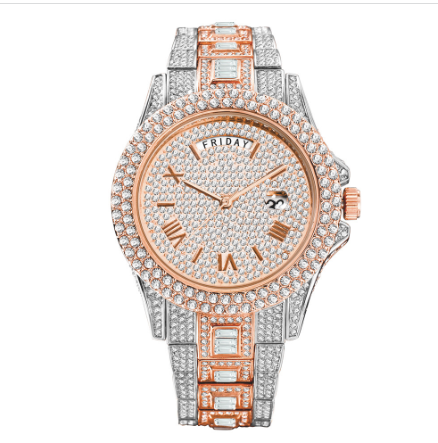 Fully Iced Crystal Watch