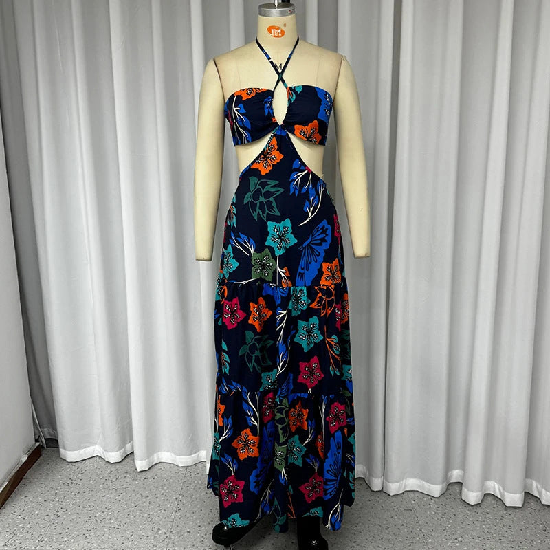 Floral A-Line Long Dress display 2