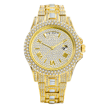 Fully Iced Crystal Watch