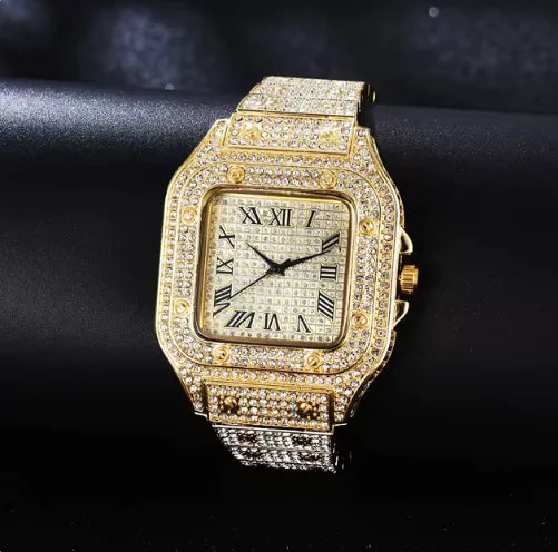 Iced Moissanite Watch