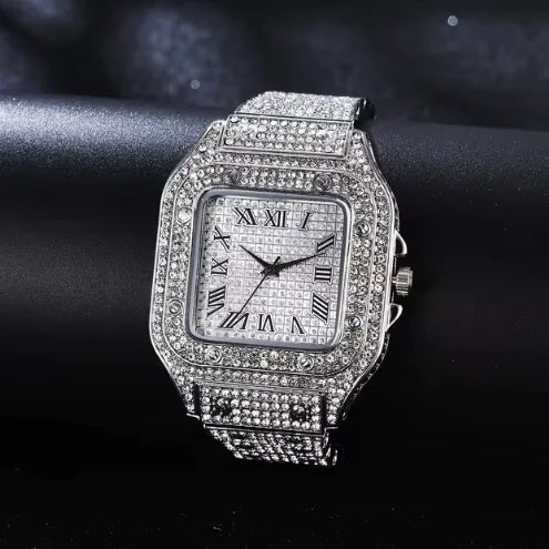 Iced Moissanite Watch