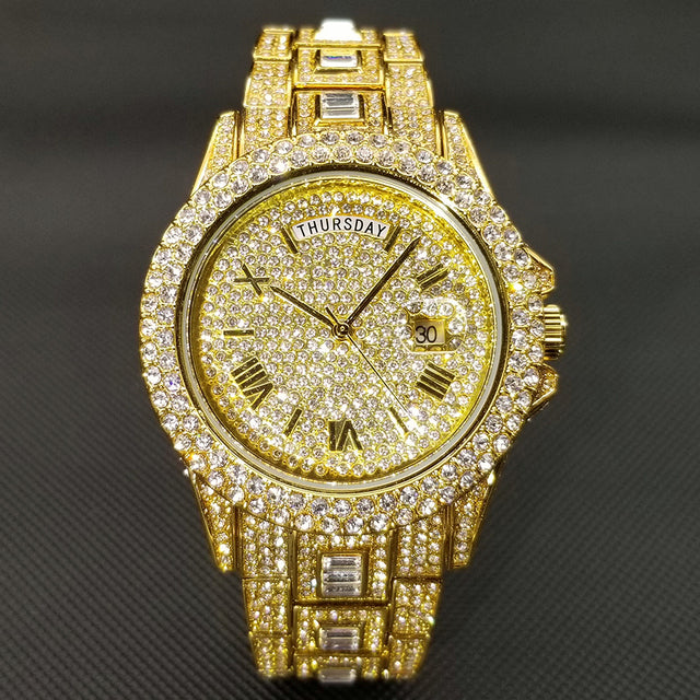 Fully Iced Crystal Watch