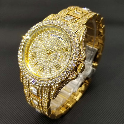 Fully Iced Crystal Watch