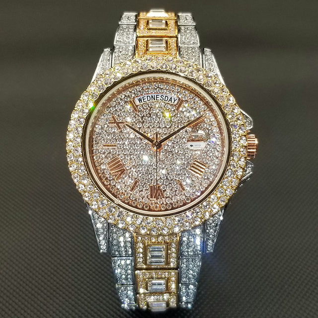 Fully Iced Crystal Watch