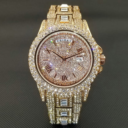 Fully Iced Crystal Watch