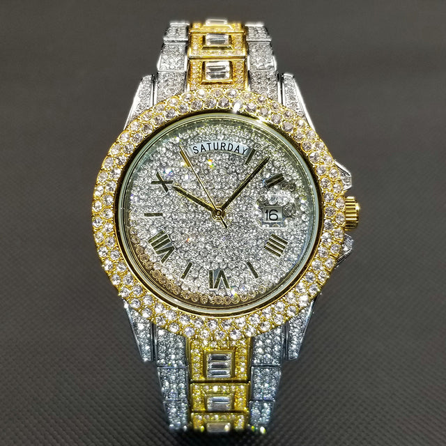 Fully Iced Crystal Watch