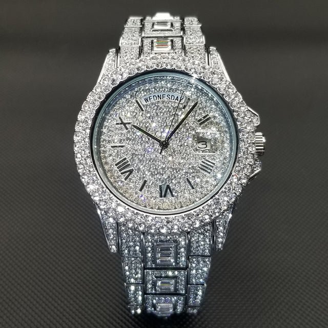 Fully Iced Crystal Watch