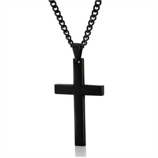 Cross Necklace Black